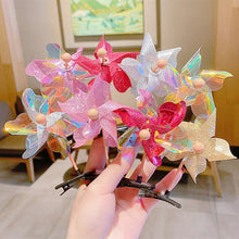 Load image into Gallery viewer, Sequin Pinwheel Hairpin Laser Effect Rotated Pinwheels Spring Hair Clip Hair Accessories Children Gift Funny Hair Barrette Decoration

