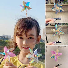 Load image into Gallery viewer, Sequin Pinwheel Hairpin Laser Effect Rotated Pinwheels Spring Hair Clip Hair Accessories Children Gift Funny Hair Barrette Decoration
