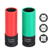 Load image into Gallery viewer, 17mm/21mm Universal Wheel Lock Nut Removal Socket Wrench Anti-theft Removal Socket Wrench Repair Tools for Mercedes Benz S Series
