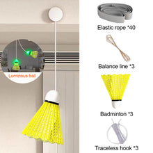 Load image into Gallery viewer, Portable Luminous Badminton Single Trainer Automatic Rebound Badminton Strength Training Trainer Fitness Partner
