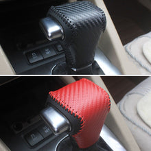 Load image into Gallery viewer, Car PU Leather Carbon Fiber Gear Shift Knob Cover Handball Trim For Volkswagen Sagitar 06-11 Golf 6 10-11 Lavida 08-12 Bora 08-12 Polo 06-10 Tiguan 06-10 Accessories
