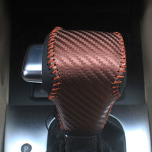 Load image into Gallery viewer, Car PU Leather Carbon Fiber Gear Shift Knob Cover Handball Trim For Volkswagen Sagitar 06-11 Golf 6 10-11 Lavida 08-12 Bora 08-12 Polo 06-10 Tiguan 06-10 Accessories

