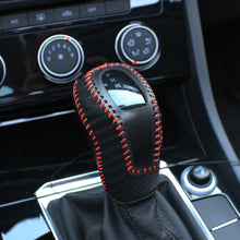 Load image into Gallery viewer, Car PU Leather Carbon Fiber Gear Shift Knob Cover Handball Trim For Volkswagen Sagitar VW Passat Polo Accessories

