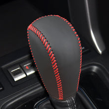 Load image into Gallery viewer, Car PU Leather Carbon Fiber Gear Shift Knob Cover Handball Trim For Subaru Forester 13-18 CROSSTREK 13-14 Subaru XV 12-17 Subaru LEVORG 14-16

