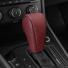 Load image into Gallery viewer, PU Leather Car Shift Handle Cover Non-Slip Shift Knob Decoration Protective Cover Interior Accessories
