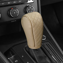 Load image into Gallery viewer, PU Leather Car Shift Handle Cover Non-Slip Shift Knob Decoration Protective Cover Interior Accessories
