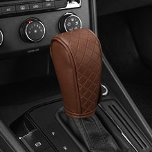 Load image into Gallery viewer, PU Leather Car Shift Handle Cover Non-Slip Shift Knob Decoration Protective Cover Interior Accessories
