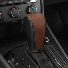 Load image into Gallery viewer, PU Leather Car Shift Handle Cover Non-Slip Shift Knob Decoration Protective Cover Interior Accessories
