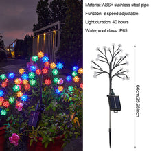 Load image into Gallery viewer, Solar Flower Lamp Outdoor Garden Cherry Blossom Fairy Decoration Lighting Waterproof Lawn Light Yard Landscape Light
