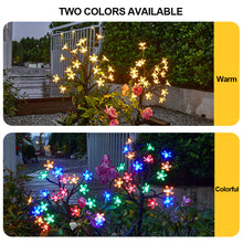Load image into Gallery viewer, Solar Flower Lamp Outdoor Garden Cherry Blossom Fairy Decoration Lighting Waterproof Lawn Light Yard Landscape Light
