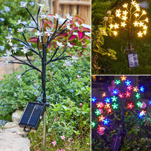 Load image into Gallery viewer, Solar Flower Lamp Outdoor Garden Cherry Blossom Fairy Decoration Lighting Waterproof Lawn Light Yard Landscape Light
