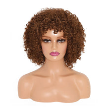 Load image into Gallery viewer, Classic High-temperature Silk Wig Cover Small Curled Caterpillar Long Curled Hair Synthetic Fiber Headband Women's Wig Cover
