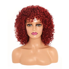 Load image into Gallery viewer, Classic High-temperature Silk Wig Cover Small Curled Caterpillar Long Curled Hair Synthetic Fiber Headband Women's Wig Cover
