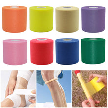 Load image into Gallery viewer, Sports Skin Film Sponge Based Skin Mask Elastic Bandage Wrist Elbow Knee Wrist Ankle Wrap Men Women Athletic Tape Foam Strap
