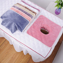 Load image into Gallery viewer, Beauty Salon Towel Bedside Hole Towel Massage Bed Hole Pad Face Towel Bedside Hole Towel Non Fading Massage Hole Towel
