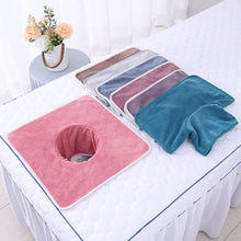 Load image into Gallery viewer, Beauty Salon Towel Bedside Hole Towel Massage Bed Hole Pad Face Towel Bedside Hole Towel Non Fading Massage Hole Towel
