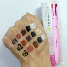Load image into Gallery viewer, 4 in 1 Multifunctional Eyeliner Eyebrow Pencil Contour Pen Long Lasting Waterproof Eyeliner Makeup Pencil Lip Liner Pen Cosmetics
