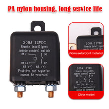 Load image into Gallery viewer, 12V 200A Car Battery Switch Relay Wireless Remote Control Battery Disconnect Cut Off Isolator Switch Anti-Theft with Dual Switch
