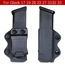 Load image into Gallery viewer, IWB Gun Holster Magazine Pouch Case Airsoft Pistol Mag Pouch Holster Concealed Carry for Glock 17 19 23 27 31 32 33
