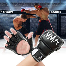 Load image into Gallery viewer, 1Pair Unisex Adults Boxing Gloves Breathable Finger Protective Equipment for MMA Combat Training and Kickboxing Taekwondo
