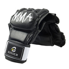 Load image into Gallery viewer, 1Pair Unisex Adults Boxing Gloves Breathable Finger Protective Equipment for MMA Combat Training and Kickboxing Taekwondo
