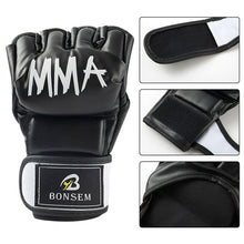 Load image into Gallery viewer, 1Pair Unisex Adults Boxing Gloves Breathable Finger Protective Equipment for MMA Combat Training and Kickboxing Taekwondo
