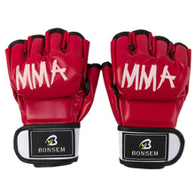 Load image into Gallery viewer, 1Pair Unisex Adults Boxing Gloves Breathable Finger Protective Equipment for MMA Combat Training and Kickboxing Taekwondo

