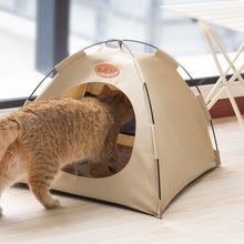 Load image into Gallery viewer, Pet Tent Puppy Cats Bed Spring Summer Indoor Pet Puppies House Comfortable Pet Sleeping Bed with Rattan Mat Pet Supplies
