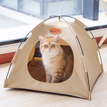 Load image into Gallery viewer, Pet Tent Puppy Cats Bed Spring Summer Indoor Pet Puppies House Comfortable Pet Sleeping Bed with Rattan Mat Pet Supplies

