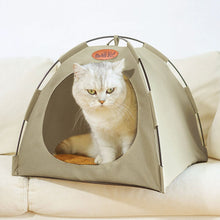 Load image into Gallery viewer, Pet Tent Puppy Cats Bed Spring Summer Indoor Pet Puppies House Comfortable Pet Sleeping Bed with Rattan Mat Pet Supplies
