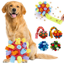 Load image into Gallery viewer, Interactive Dog Snuffle Ball Toy Foraging Skills Food Hiding Bite-resistant Anxiety Relief Slow Feeder Training Pet Ball Toy
