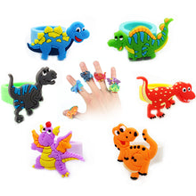 Load image into Gallery viewer, 5PCS Cute Cartoon Dinosaur Kids Rings Kawaii Children Boys PVC Finger Ring Child Jewelry Gifts Festival Gift
