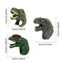 Load image into Gallery viewer, 6Pcs Simulated Dinosaur Wildlife Rings Parent Child Interaction Toy Finger Puppet Animal Rings Children's Day Gift
