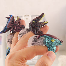 Load image into Gallery viewer, 6Pcs Simulated Dinosaur Wildlife Rings Parent Child Interaction Toy Finger Puppet Animal Rings Children's Day Gift
