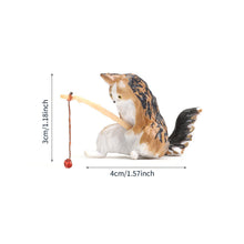 Load image into Gallery viewer, Fishing Cat Aquariums Decorations Fish Tank Hangable Landscape Aquarium Cat Fishing Ornament Home Aquarium Decor
