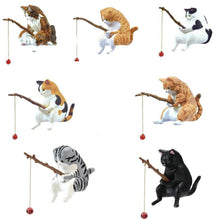 Load image into Gallery viewer, Fishing Cat Aquariums Decorations Fish Tank Hangable Landscape Aquarium Cat Fishing Ornament Home Aquarium Decor
