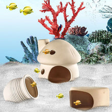 Load image into Gallery viewer, Ceramic Aquarium Decoration Fish Shrimps Shelter House Pottery Landscaping Ornaments Decor Fish Tank Submarine Cave Decor
