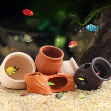 Load image into Gallery viewer, Ceramic Aquarium Decoration Fish Shrimps Shelter House Pottery Landscaping Ornaments Decor Fish Tank Submarine Cave Decor
