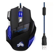 Load image into Gallery viewer, 7-Button Gaming Photoelectric USB Wired Mouse Colorful 7-Color Breathing Light Backlight Gaming Mouse DPI 800-3600 Adjustable
