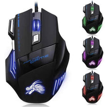 Load image into Gallery viewer, 7-Button Gaming Photoelectric USB Wired Mouse Colorful 7-Color Breathing Light Backlight Gaming Mouse DPI 800-3600 Adjustable
