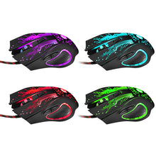 Load image into Gallery viewer, Professional USB Wired Gaming Mouse With Colorful LED Computer Office Mouse DPI 800-2400 Adjustable
