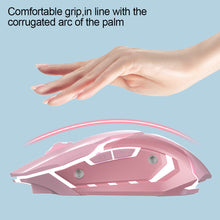 Load image into Gallery viewer, E-Sports Games Cable Mouse Button Mute DPI 800-3200 Four Color Breathing Light Effect For Laptop IOS Android
