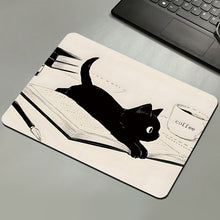 Load image into Gallery viewer, 210*260*3MM Cute Cat Mouse Pad Laptop Gaming Keyboard Black Cat Pattern No Locking Edge Mouse Pad
