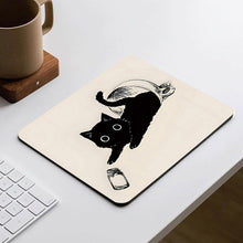 Load image into Gallery viewer, 210*260*3MM Cute Cat Mouse Pad Laptop Gaming Keyboard Black Cat Pattern No Locking Edge Mouse Pad
