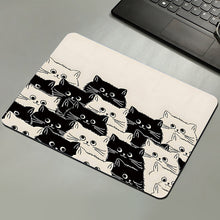 Load image into Gallery viewer, 210*260*3MM Cute Cat Mouse Pad Laptop Gaming Keyboard Black Cat Pattern No Locking Edge Mouse Pad
