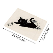 Load image into Gallery viewer, 210*260*3MM Cute Cat Mouse Pad Laptop Gaming Keyboard Black Cat Pattern No Locking Edge Mouse Pad
