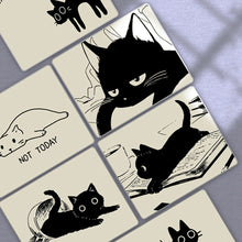Load image into Gallery viewer, 210*260*3MM Cute Cat Mouse Pad Laptop Gaming Keyboard Black Cat Pattern No Locking Edge Mouse Pad
