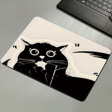 Load image into Gallery viewer, 210*260*3MM Cute Cat Mouse Pad Laptop Gaming Keyboard Black Cat Pattern No Locking Edge Mouse Pad
