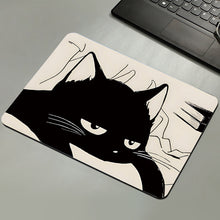 Load image into Gallery viewer, 210*260*3MM Cute Cat Mouse Pad Laptop Gaming Keyboard Black Cat Pattern No Locking Edge Mouse Pad
