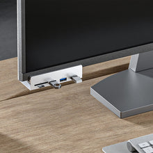 Load image into Gallery viewer, 4-Port Aluminum Alloy Clip USB3.0 Deconcentrator With Power HUB Type-C Reader Docking Station With Adjustable Fixing Clip
